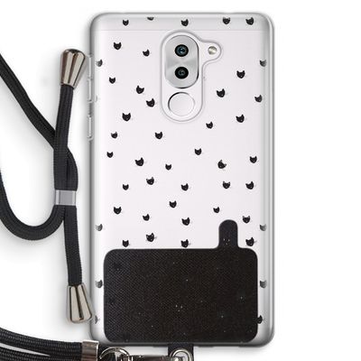 Kleine kattenkopjes: Honor 6X Transparant Hoesje met koord
