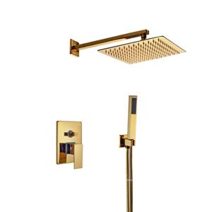 Gouden inbouw douche-set