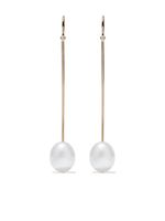 Mizuki boucles d'oreilles Bar en or 14ct à ornements - thumbnail