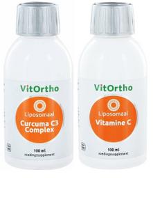 VitOrtho Liposomaal Curcuma C3 Complex + Vitamine C Combivoordeel