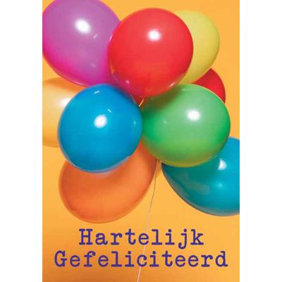 Wenskaarten Gefeliciteerd pak a 10 stuks Wenskaarten Gefeliciteerd pak a 10 stuks