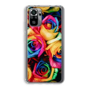 Neon bloemen: Xiaomi Redmi Note 10S Transparant Hoesje