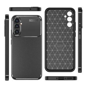 Samsung Galaxy A34 5G Beetle Koolstofvezel TPU Hoesje - Zwart