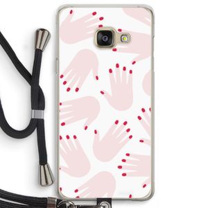 Hands pink: Samsung Galaxy A3 (2016) Transparant Hoesje met koord