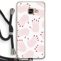 Hands pink: Samsung Galaxy A3 (2016) Transparant Hoesje met koord Hands pink: Samsung Galaxy A3 (2016) Transparant Hoesje met koord