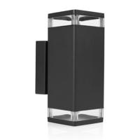 Enzo Wandlamp | Zwart | Vierkant | 2 x GU10 IP44 | Smartwares OOL-50019 - A5019010 Enzo Wandlamp | Zwart | Vierkant | 2 x GU10 IP44 | Smartwares OOL-50019 - A5019010