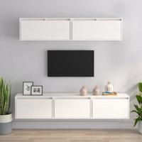Tv-meubelen 5 st massief grenenhout wit