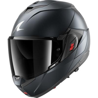 SHARK OXO Dark Shadow, Systeemhelm, Mat blauw steel B16