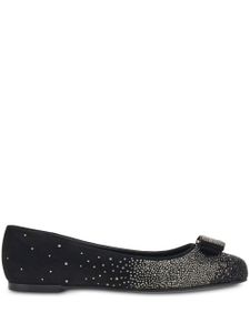 Ferragamo ballerines à nœud Vara - Noir