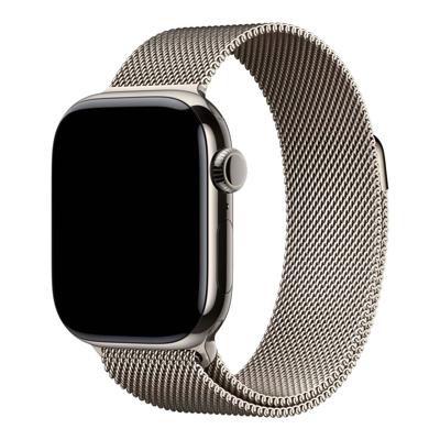 Apple Watch SE 3 Bandje Fiore - Milanese - Naturel - 44, 45, 46 & 49mm