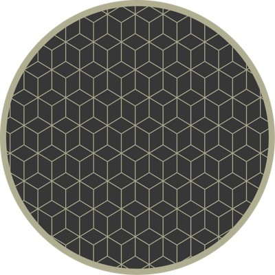 Geometrisch patroon vinyl tapijt rond