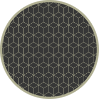 Geometrisch patroon vinyl tapijt rond
