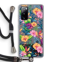 Tropisch 2: Samsung Galaxy S20 FE / S20 FE 5G Transparant Hoesje met koord