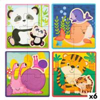 Kinderpuzzel Lisciani Giochi 16 x 1 x 16 cm dieren 16 Onderdelen (6 Stuks)
