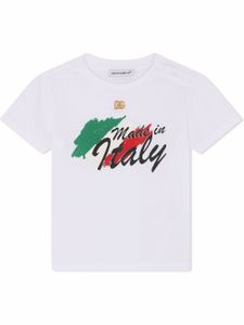 Dolce & Gabbana Kids t-shirt à logo imprimé - Blanc