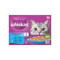 Vis Selectie in gelei maaltijdzakjes multipack 12x85g dierensnack - Whiskas