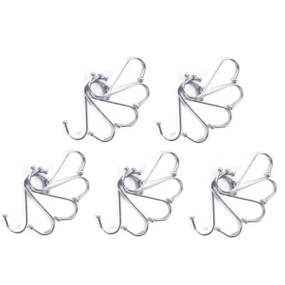 25x s-haken / ophanghaken - 5-delig - van metaal - 100 mm
