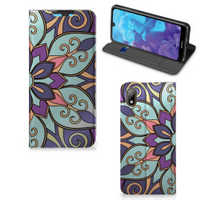 Huawei Y5 (2019) Smart Cover Purple Flower - thumbnail