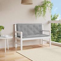 VidaXL Tuinbankkussen 120x(50+50)x7 cm oxford stof grijs