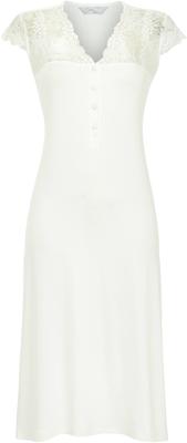 Elegant wit nachthemd kant