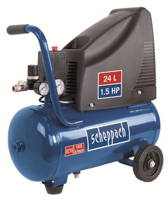 Scheppach 24 L Compressor HC25o 165 liter p/m 1100W 8 bar
