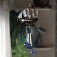 Houten Schip Windgong - Tuin & Buiten - Spiritueelboek.nl