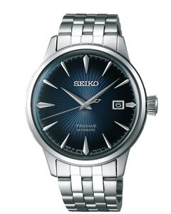 Seiko SRPB41J1 Horloge Presage Automaat staal zilverkleurig-blauw 41 mm