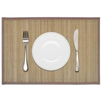 VidaXL 6 st placemats 30x45 cm bamboe bruin