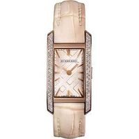 Horlogeband Burberry BU1119 Krokodillenleer Lichtbruin 15mm