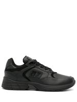 Giuseppe Zanotti baskets en cuir à patch logo - Noir
