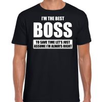 I'm the best boss t-shirt zwart heren - De beste baas cadeau - thumbnail