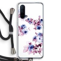 Waterverf bloemen: OnePlus Nord CE 5G Transparant Hoesje met koord