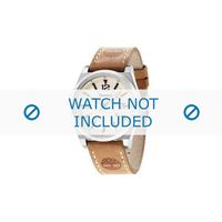 Timberland horlogeband 14641JS-07 Leder Bruin 24mm + wit stiksel - thumbnail