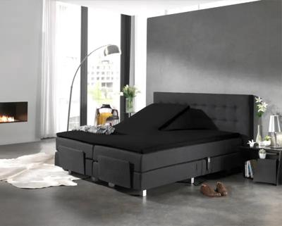 Dreamhouse Splittopper Katoen Hoeslaken Zwart 160 x 210 cm