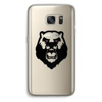 Angry Bear (black): Samsung Galaxy S7 Transparant Hoesje