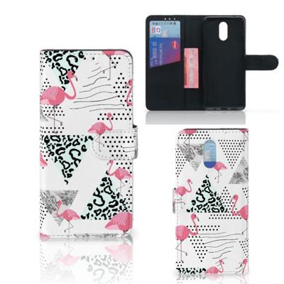 Nokia 2.3 | Telefoonhoesje | Met pasjeshouder | Flamingo Triangle