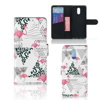 Nokia 2.3 | Telefoonhoesje | Met pasjeshouder | Flamingo Triangle