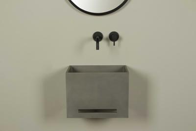 Hängend Toiletmöbel, natürlich Beton rechteck 40×25cm | BET-602nc