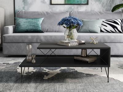 Salontafel LOIRET 100 cm antraciet