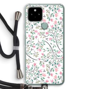 Sierlijke bloemen: Pixel 5 Transparant Hoesje met koord