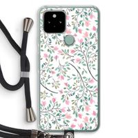 Sierlijke bloemen: Pixel 5 Transparant Hoesje met koord