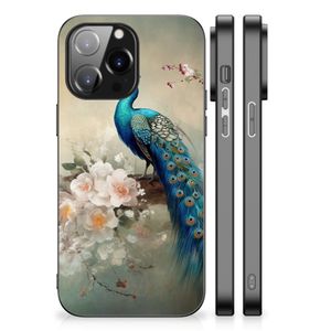 Dierenprint Telefoonhoesje voor iPhone 14 Pro Max Vintage Pauwen