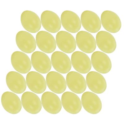 Hobby knutsel eieren - 25x - 6 cm - geel - kunststof - decoratie paaseieren