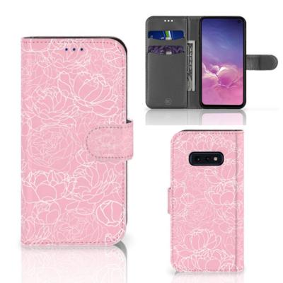 Samsung Galaxy S10e Hoesje White Flowers