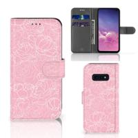 Samsung Galaxy S10e Hoesje White Flowers