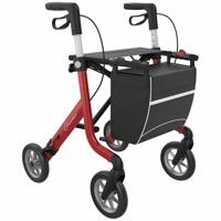 Rollator Streamer lichtgewicht (6,2 kg) | "Lengte persoon: Medium (extra laag) 135 - 164 cm","Kies uw kleur: Rood metalic" | Rehasense