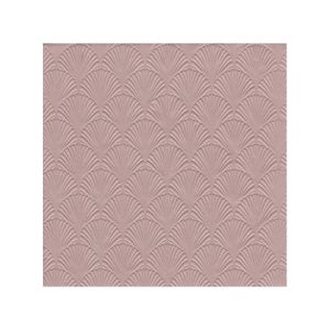 16x Luxe 3-laags servetten met patroon oud roze 33 x 33 cm