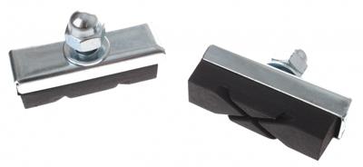 Elvedes remblokken X Groove knijprem 40 x 13 mm zw/zil 2 stuks