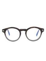 TOM FORD Eyewear lunettes de vue à monture ronde - Marron - thumbnail