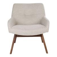 House Nordic - Lounge Stoel London Zand|Walnoot